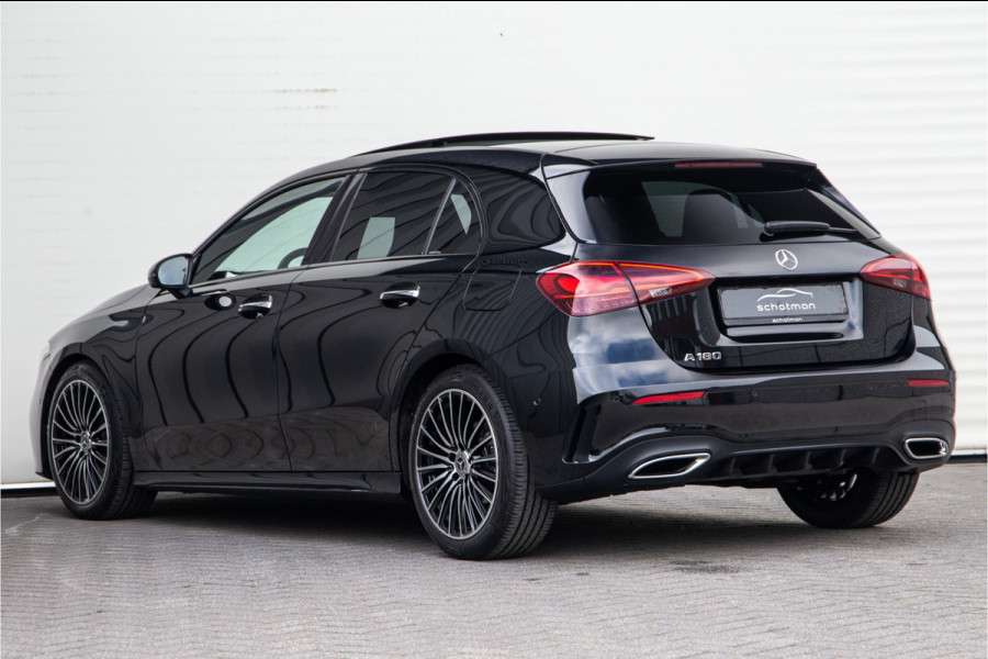 Mercedes-Benz A-Klasse 180 AMG Nightpakket, Pano, Widescreen, Sfeerverlichting 19"