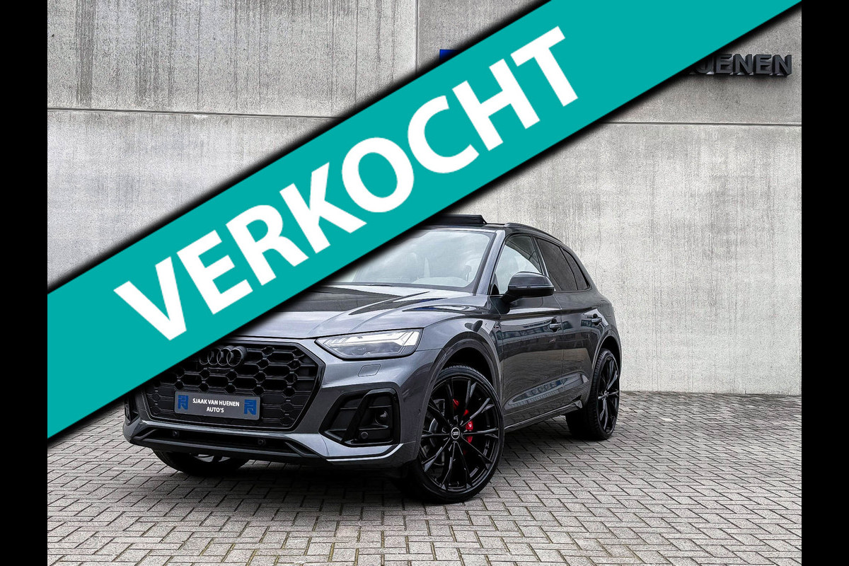 Audi Q5 50TFSI e 299PK Quattro Competition S Edition S-Line 1é Eig! Panoramadak|S-Kuipstoelen|360°View|Matrix|Carbon|Ambiance|SQ5!