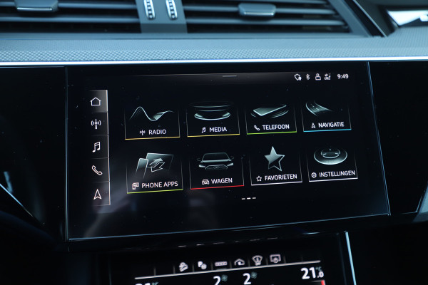 Audi e-tron Sportback S quattro 95 kWh | 503PK | Luchtvering | Head-up | Pano | Keyless-go | Sfeerverlichting | S-Stoelen | B&O | 2021.