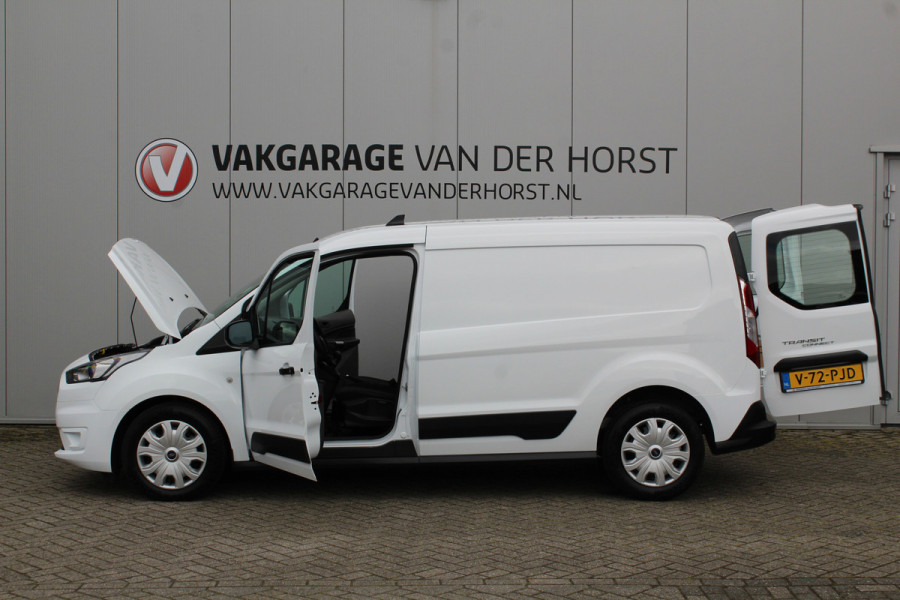 Ford Transit Connect 1.5 EcoBlue L2 Trend 3 Persoons, Airco, laadruimte Lang, schuifdeur re., spiegels verwarmb., telefoonvoorb., pdc achter,