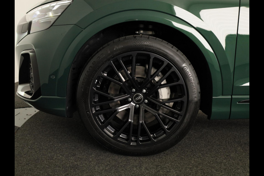 Audi Q8 Pro Line S 55 TFSI e 394 pk | Midnight emerald green | Glazen panoramadak | Bang & Olufsen Premium 3D | Sportstoelen plus voorin |