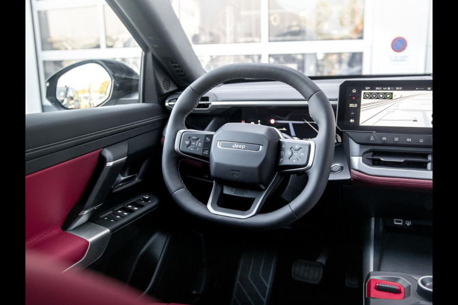 Jeep Compass First Edition 74 kWh | Adapt. Cruise | Camera | Carplay | 20" | Elektr. A-Klep | Navi | Winter Pack | Schuif/Kanteldak | Premium Pack | Conv. Pack | Warmtepomp | Nappa Leder