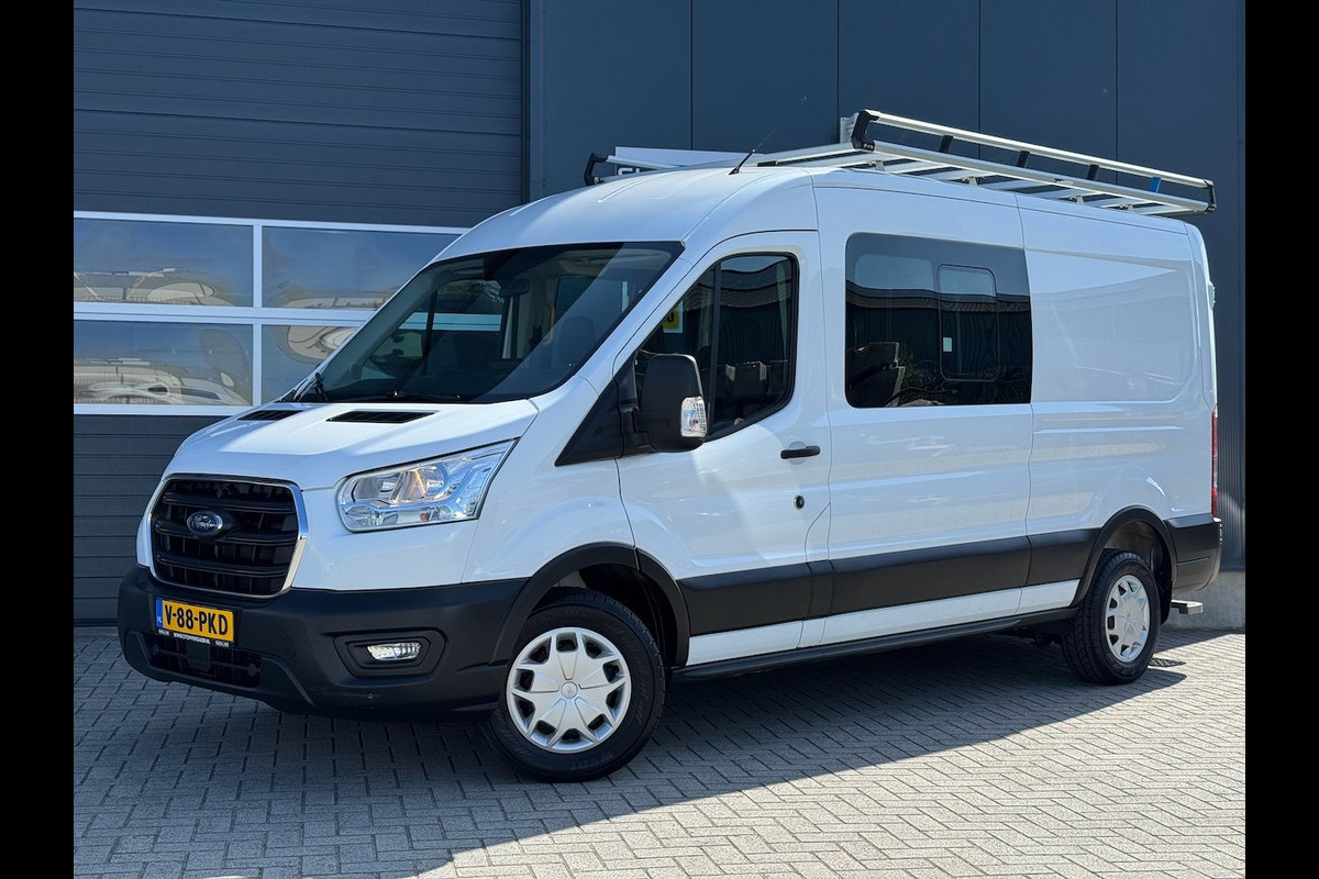 Ford Transit 350 2.0 TDCI 170pk L3H2 DC 6-pers Trend | Trekhaak | Imperial | Navi | Camera | CarPlay | Cruise | Airco | EURO6