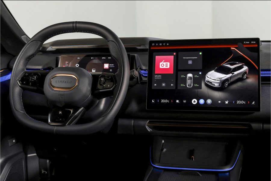 Lynk & Co 08 1.5 PHEV 349 PK More | 200km Elek. | S/K-Panodak | Elek. Stoel+Massage | Stoelverw.+Ventilatie | Matrix Led | Harman/Kardon | 360 Camera | Adapt. Cruise | NAV+App. Connect | LM 21" | 1416