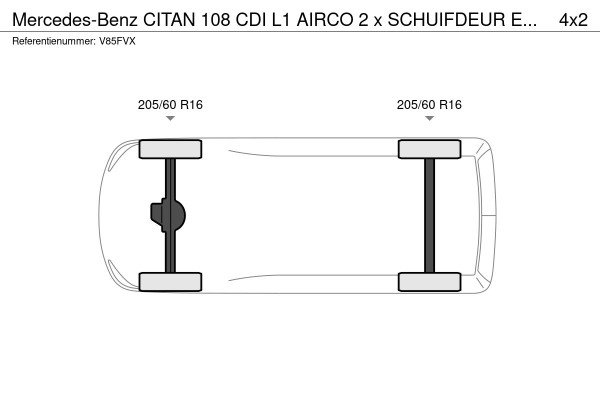 Mercedes-Benz Citan 108 CDI L1 AIRCO 2 x SCHUIFDEUR EURO 6