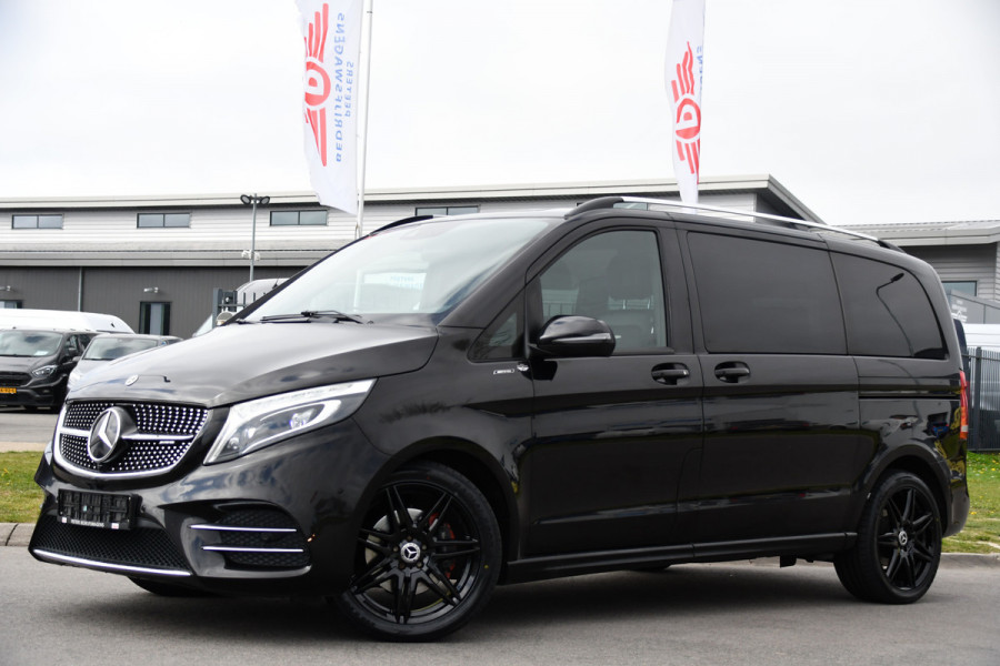 Mercedes-Benz V-Klasse 300d AMG Black Edition Camera, Cruise, Carplay, LED, 2 x Schuifdeur, 237pk, Automaat, Leder, Automaat, Multimedia, Stoelverwarming, Uniek!