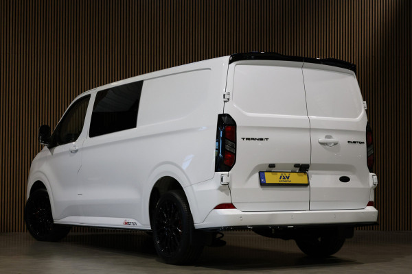 Ford Transit Custom 2.0 TDCI L2H1 DC | DUBBEL CABINE | CARPLAY | NAVIGATIE | CAMERA | PDC V+A | TREKHAAK | LEDEREN BEKLEDING | EURO 6 | BPM VRIJ | 6-ZITTER | DEALER ONDERHOUDEN