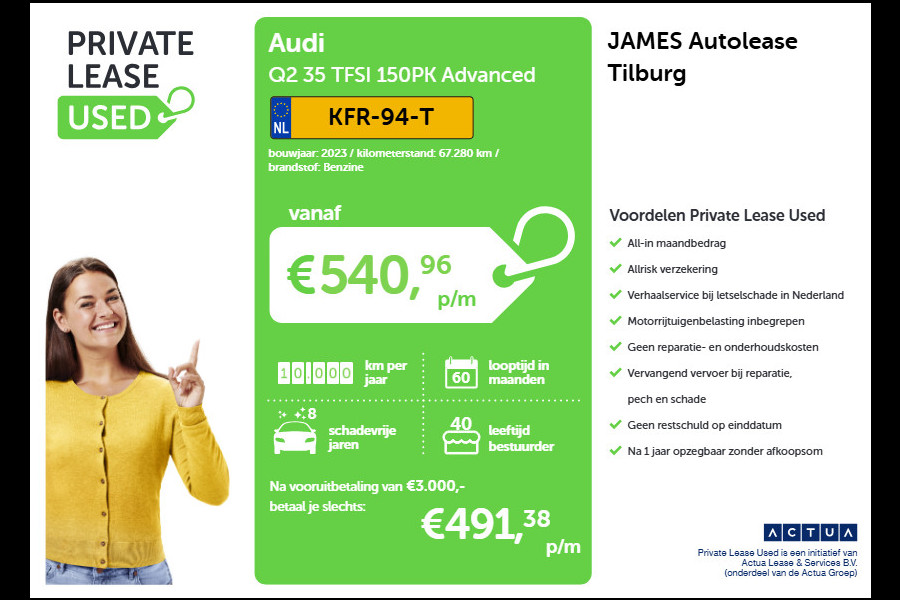 Audi Q2 35 TFSI 150PK Advanced VIRTUAL | NAVI & CARPLAY | CAMERA | EL. ACHTERKLEP | AD-CRUISE