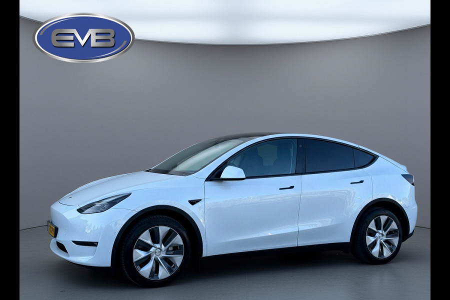Tesla Model Y Long Range AWD 75 kWh, parelmoer wit, afneembare trekhaak, panoramadak, 1 e eigenaar, NL auto met nap