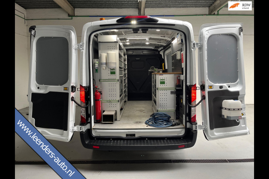 Ford E-Transit SERVICEWAGEN ELEKTRISCH 350 L2H2 Trend 68 kWh BOTT INRICHTING, V230 OMVORMER, LUXE UITVOERING, RIJKLAARPRIJS!