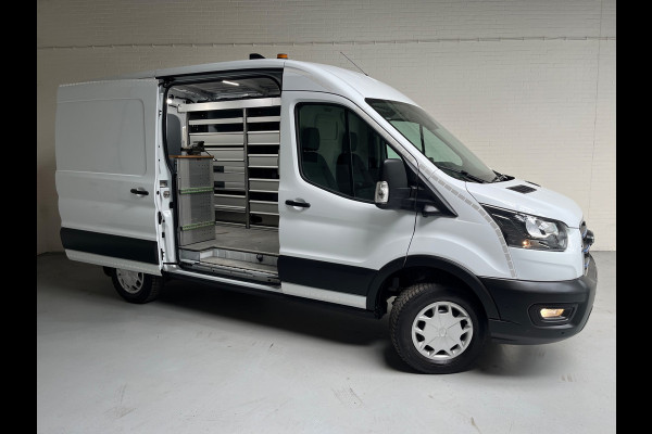 Ford E-Transit SERVICEWAGEN ELEKTRISCH 350 L2H2 Trend 68 kWh BOTT INRICHTING, V230 OMVORMER, LUXE UITVOERING, RIJKLAARPRIJS!