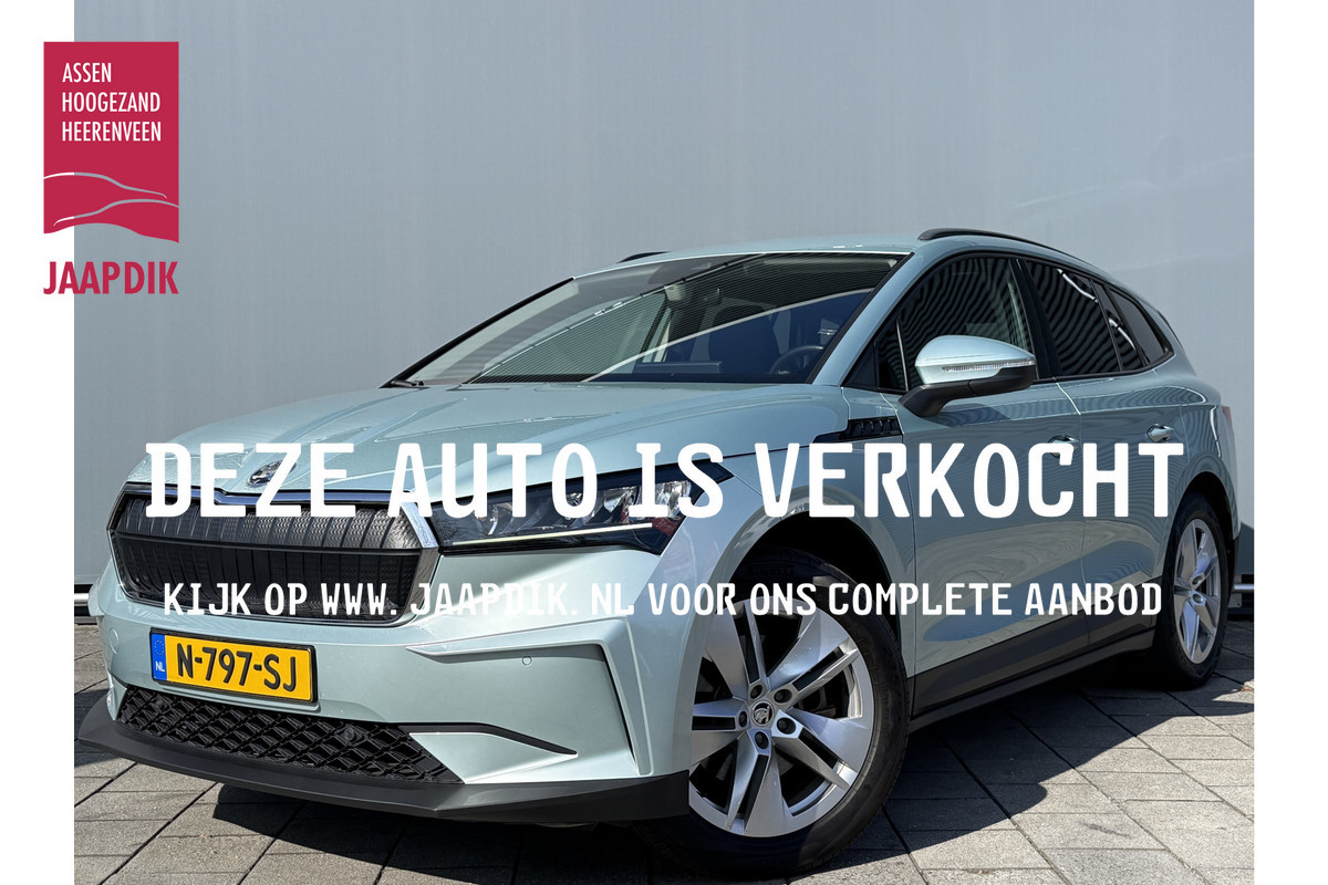 Škoda ENYAQ iV BWJ 12-2021 | 60 SOH 91,6% 180PK | TREKHAAK | CAMERA A | CARPLAY | PRIVACY GLASS | STOELVERW | NAVI | CLIMA | PDC V+A |