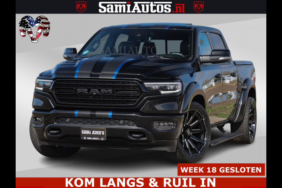 Dodge Ram HULK PACK LIMITED | 5.7 V8 | WIDE BODY | STRIPING | HUD | LUCHTVERING | OPEN UITLAAT KLEP | BOM VOL CREW CAB | DUBBELE CABINE | DC | 5 PERSOONS |