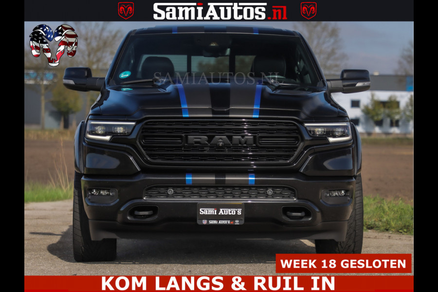 Dodge Ram HULK PACK LIMITED | 5.7 V8 | WIDE BODY | STRIPING | HUD | LUCHTVERING | OPEN UITLAAT KLEP | BOM VOL CREW CAB | DUBBELE CABINE | DC | 5 PERSOONS |