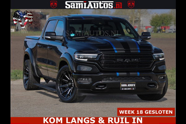 Dodge Ram HULK PACK LIMITED | 5.7 V8 | WIDE BODY | STRIPING | HUD | LUCHTVERING | OPEN UITLAAT KLEP | BOM VOL CREW CAB | DUBBELE CABINE | DC | 5 PERSOONS |