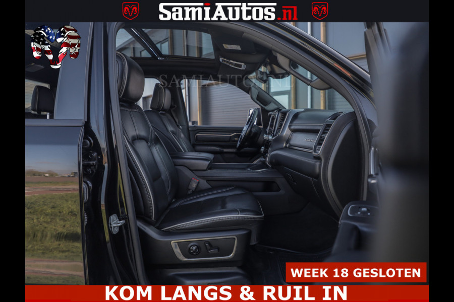 Dodge Ram HULK PACK LIMITED | 5.7 V8 | WIDE BODY | STRIPING | HUD | LUCHTVERING | OPEN UITLAAT KLEP | BOM VOL CREW CAB | DUBBELE CABINE | DC | 5 PERSOONS |