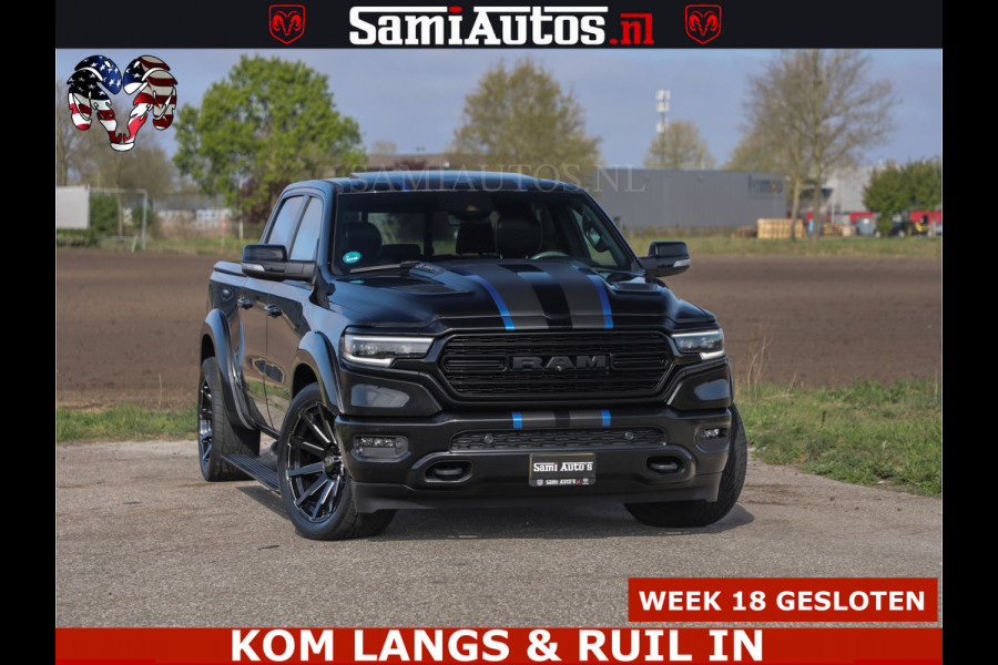 Dodge Ram HULK PACK LIMITED | 5.7 V8 | WIDE BODY | STRIPING | HUD | LUCHTVERING | OPEN UITLAAT KLEP | BOM VOL CREW CAB | DUBBELE CABINE | DC | 5 PERSOONS |