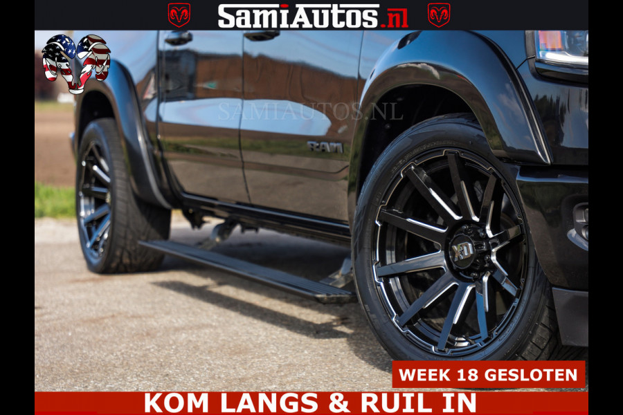 Dodge Ram HULK PACK LIMITED | 5.7 V8 | WIDE BODY | STRIPING | HUD | LUCHTVERING | OPEN UITLAAT KLEP | BOM VOL CREW CAB | DUBBELE CABINE | DC | 5 PERSOONS |