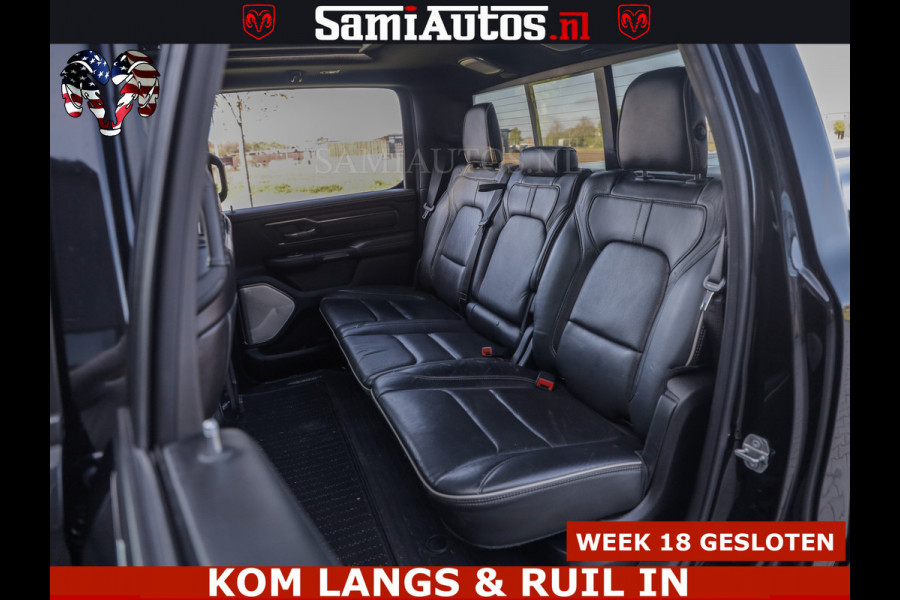 Dodge Ram HULK PACK LIMITED | 5.7 V8 | WIDE BODY | STRIPING | HUD | LUCHTVERING | OPEN UITLAAT KLEP | BOM VOL CREW CAB | DUBBELE CABINE | DC | 5 PERSOONS |