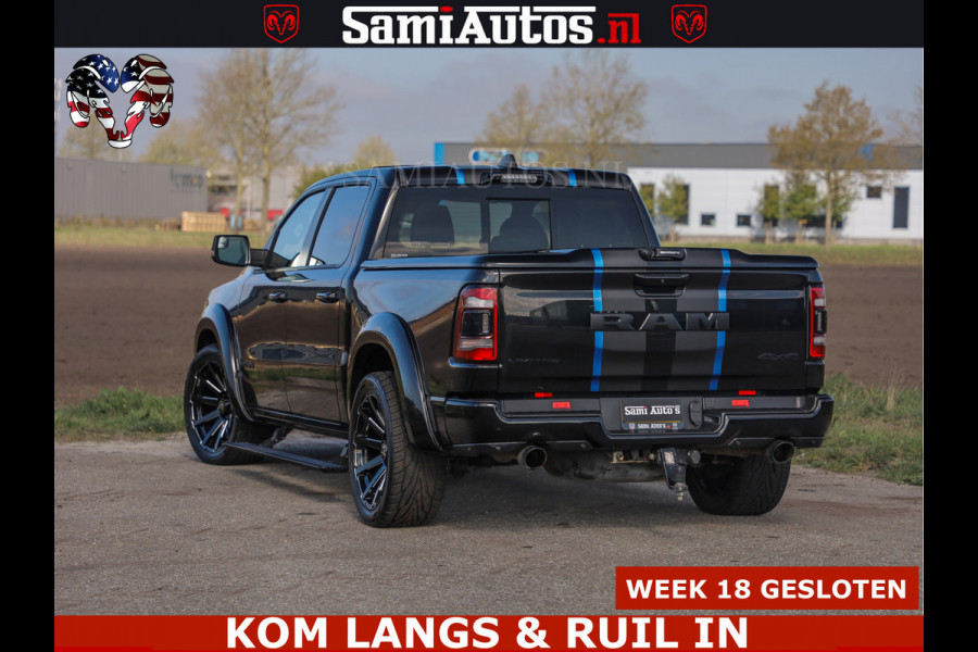 Dodge Ram HULK PACK LIMITED | 5.7 V8 | WIDE BODY | STRIPING | HUD | LUCHTVERING | OPEN UITLAAT KLEP | BOM VOL CREW CAB | DUBBELE CABINE | DC | 5 PERSOONS |