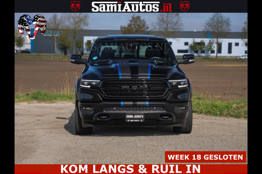 Dodge Ram HULK PACK LIMITED | 5.7 V8 | WIDE BODY | STRIPING | HUD | LUCHTVERING | OPEN UITLAAT KLEP | BOM VOL CREW CAB | DUBBELE CABINE | DC | 5 PERSOONS |
