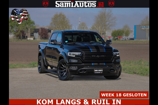 Dodge Ram HULK PACK LIMITED | 5.7 V8 | WIDE BODY | STRIPING | HUD | LUCHTVERING | OPEN UITLAAT KLEP | BOM VOL CREW CAB | DUBBELE CABINE | DC | 5 PERSOONS |