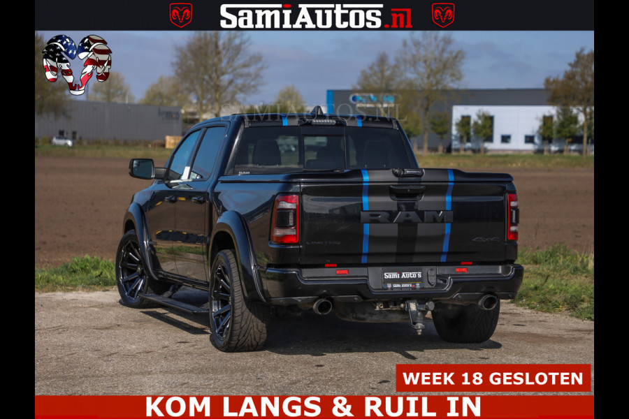 Dodge Ram HULK PACK LIMITED | 5.7 V8 | WIDE BODY | STRIPING | HUD | LUCHTVERING | OPEN UITLAAT KLEP | BOM VOL CREW CAB | DUBBELE CABINE | DC | 5 PERSOONS |
