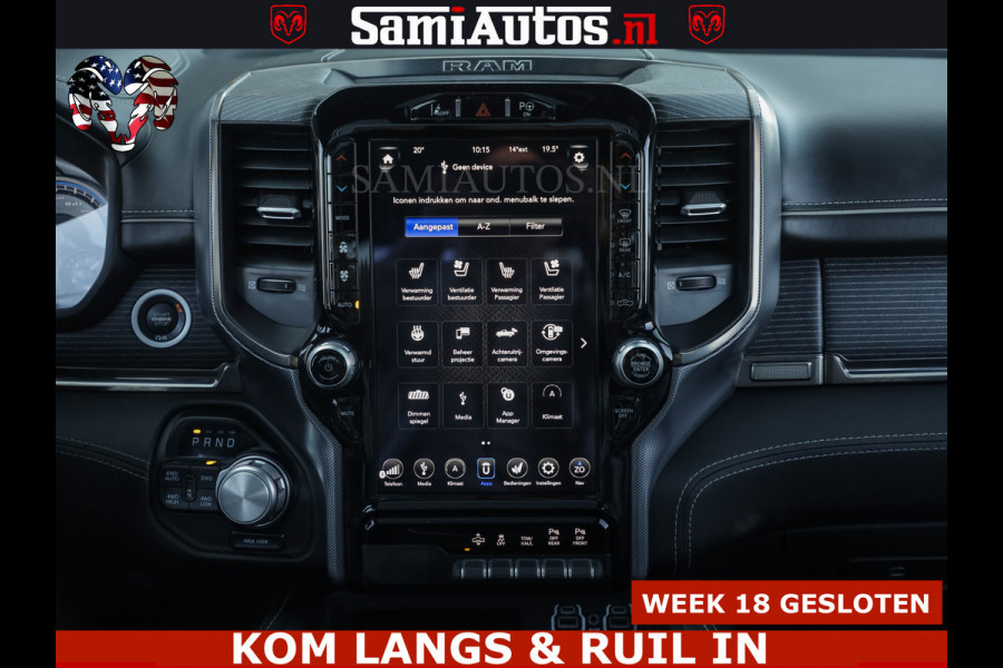 Dodge Ram HULK PACK LIMITED | 5.7 V8 | WIDE BODY | STRIPING | HUD | LUCHTVERING | OPEN UITLAAT KLEP | BOM VOL CREW CAB | DUBBELE CABINE | DC | 5 PERSOONS |