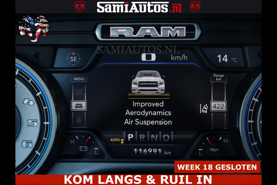 Dodge Ram HULK PACK LIMITED | 5.7 V8 | WIDE BODY | STRIPING | HUD | LUCHTVERING | OPEN UITLAAT KLEP | BOM VOL CREW CAB | DUBBELE CABINE | DC | 5 PERSOONS |