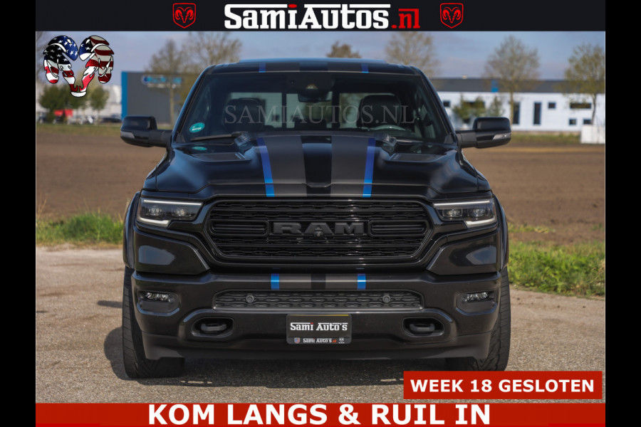 Dodge Ram HULK PACK LIMITED | 5.7 V8 | WIDE BODY | STRIPING | HUD | LUCHTVERING | OPEN UITLAAT KLEP | BOM VOL CREW CAB | DUBBELE CABINE | DC | 5 PERSOONS |
