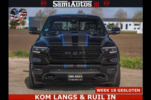 Dodge Ram HULK PACK LIMITED | 5.7 V8 | WIDE BODY | STRIPING | HUD | LUCHTVERING | OPEN UITLAAT KLEP | BOM VOL CREW CAB | DUBBELE CABINE | DC | 5 PERSOONS |
