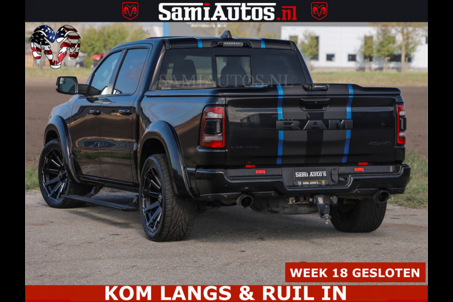 Dodge Ram HULK PACK LIMITED | 5.7 V8 | WIDE BODY | STRIPING | HUD | LUCHTVERING | OPEN UITLAAT KLEP | BOM VOL CREW CAB | DUBBELE CABINE | DC | 5 PERSOONS |