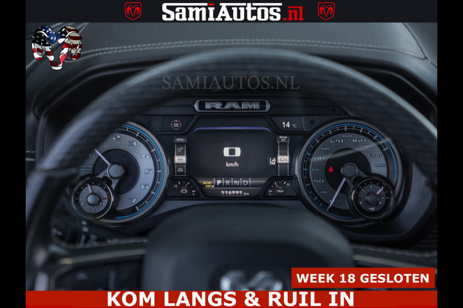 Dodge Ram HULK PACK LIMITED | 5.7 V8 | WIDE BODY | STRIPING | HUD | LUCHTVERING | OPEN UITLAAT KLEP | BOM VOL CREW CAB | DUBBELE CABINE | DC | 5 PERSOONS |