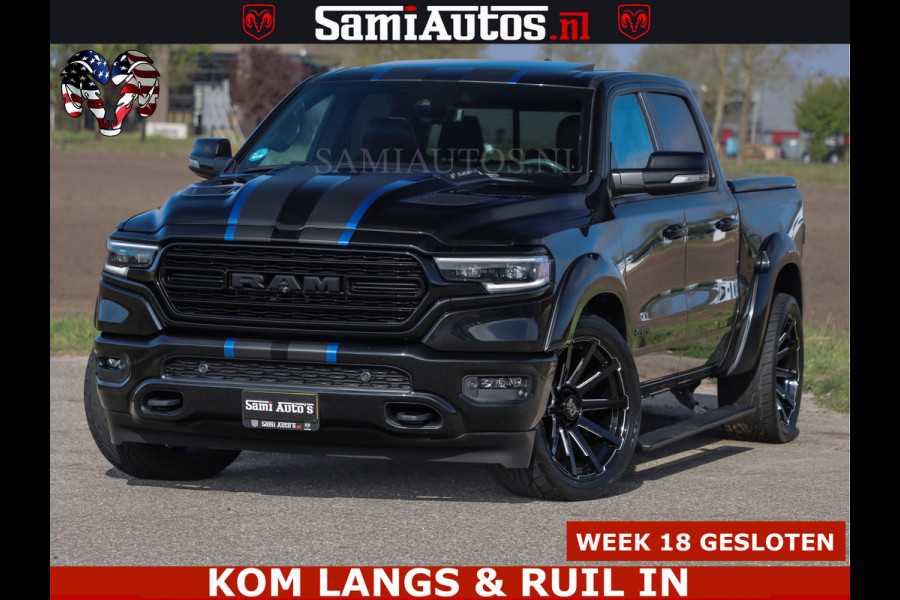 Dodge Ram HULK PACK LIMITED | 5.7 V8 | WIDE BODY | STRIPING | HUD | LUCHTVERING | OPEN UITLAAT KLEP | BOM VOL CREW CAB | DUBBELE CABINE | DC | 5 PERSOONS |