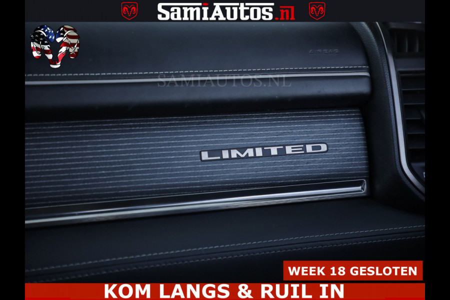 Dodge Ram HULK PACK LIMITED | 5.7 V8 | WIDE BODY | STRIPING | HUD | LUCHTVERING | OPEN UITLAAT KLEP | BOM VOL CREW CAB | DUBBELE CABINE | DC | 5 PERSOONS |
