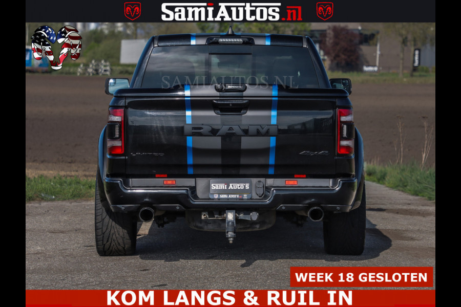 Dodge Ram HULK PACK LIMITED | 5.7 V8 | WIDE BODY | STRIPING | HUD | LUCHTVERING | OPEN UITLAAT KLEP | BOM VOL CREW CAB | DUBBELE CABINE | DC | 5 PERSOONS |