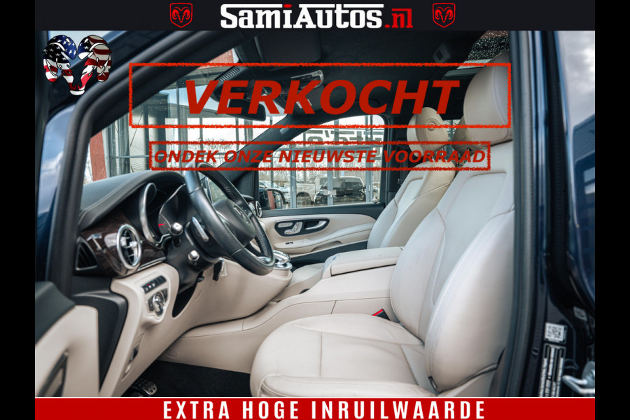 Mercedes-Benz V-Klasse AMG VIP PURE LUXE 6 PERSOONS | 4-MATIC | LANG | PANO DAK | EXCLUSIVE | ADAPTIVE CRUISE | ALCANTARA HEMEL | BURMESTER | 6 X STOELEN VERWARMD EN GEKOELD | ROYALE (CLASS) BEEN RUIMTE |