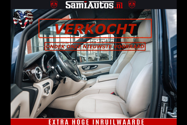 Mercedes-Benz V-Klasse AMG VIP PURE LUXE 6 PERSOONS | 4-MATIC | LANG | PANO DAK | EXCLUSIVE | ADAPTIVE CRUISE | ALCANTARA HEMEL | BURMESTER | 6 X STOELEN VERWARMD EN GEKOELD | ROYALE (CLASS) BEEN RUIMTE |