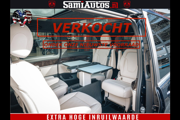 Mercedes-Benz V-Klasse AMG VIP PURE LUXE 6 PERSOONS | 4-MATIC | LANG | PANO DAK | EXCLUSIVE | ADAPTIVE CRUISE | ALCANTARA HEMEL | BURMESTER | 6 X STOELEN VERWARMD EN GEKOELD | ROYALE (CLASS) BEEN RUIMTE |