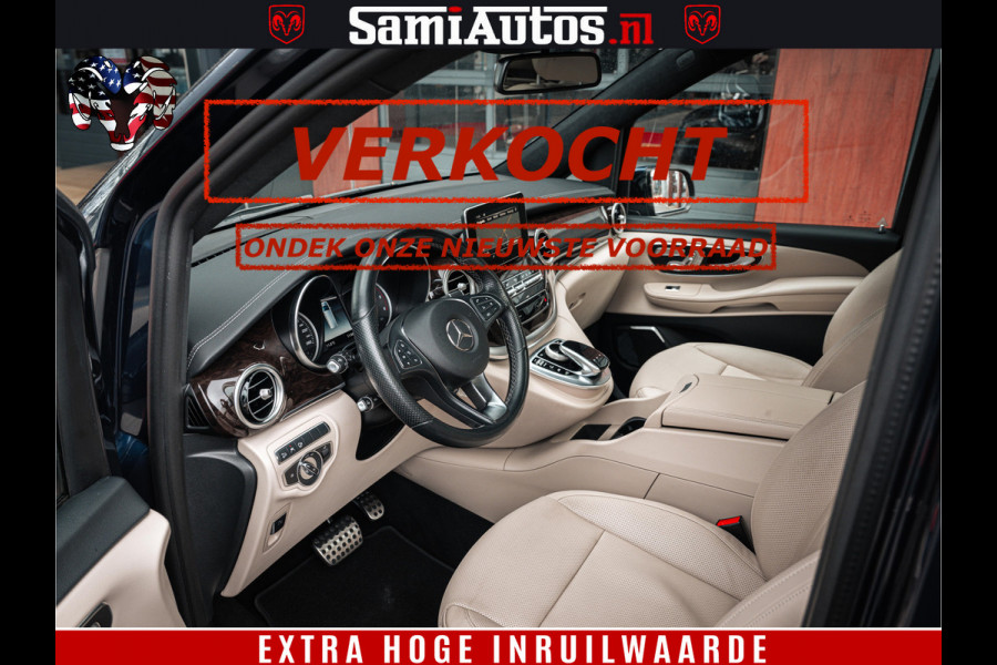 Mercedes-Benz V-Klasse AMG VIP PURE LUXE 6 PERSOONS | 4-MATIC | LANG | PANO DAK | EXCLUSIVE | ADAPTIVE CRUISE | ALCANTARA HEMEL | BURMESTER | 6 X STOELEN VERWARMD EN GEKOELD | ROYALE (CLASS) BEEN RUIMTE |