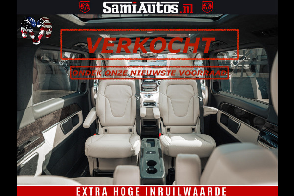Mercedes-Benz V-Klasse AMG VIP PURE LUXE 6 PERSOONS | 4-MATIC | LANG | PANO DAK | EXCLUSIVE | ADAPTIVE CRUISE | ALCANTARA HEMEL | BURMESTER | 6 X STOELEN VERWARMD EN GEKOELD | ROYALE (CLASS) BEEN RUIMTE |