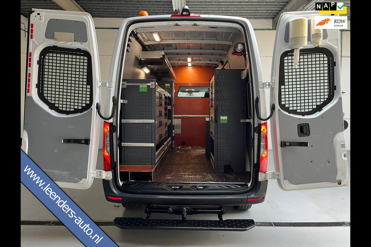 Mercedes-Benz Sprinter Automaat Servicewagen 314 2.2 CDI 140PK L2H2 euro6 BOTT, Victron V230, Standkachel Trekhaak RIJKLAARPRIJS