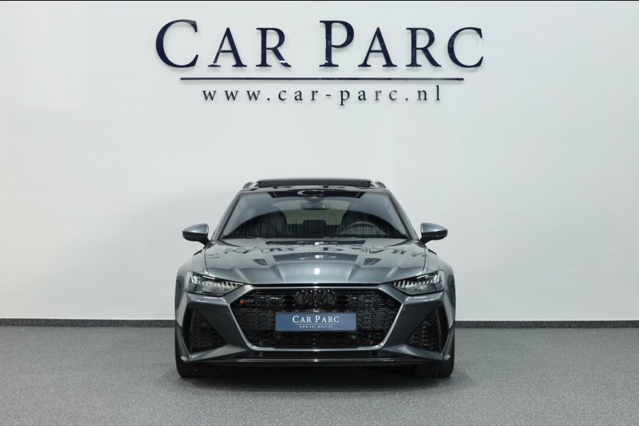 Audi RS6 Avant 4.0 TFSI quattro 600+PK BTW/KERAMISCH/SOFTCLOSE/VIRTUAL/B&O 3D/ACHTERASB/SFEER/PANO/22"/360 CAM/12 MND GARANTIE!