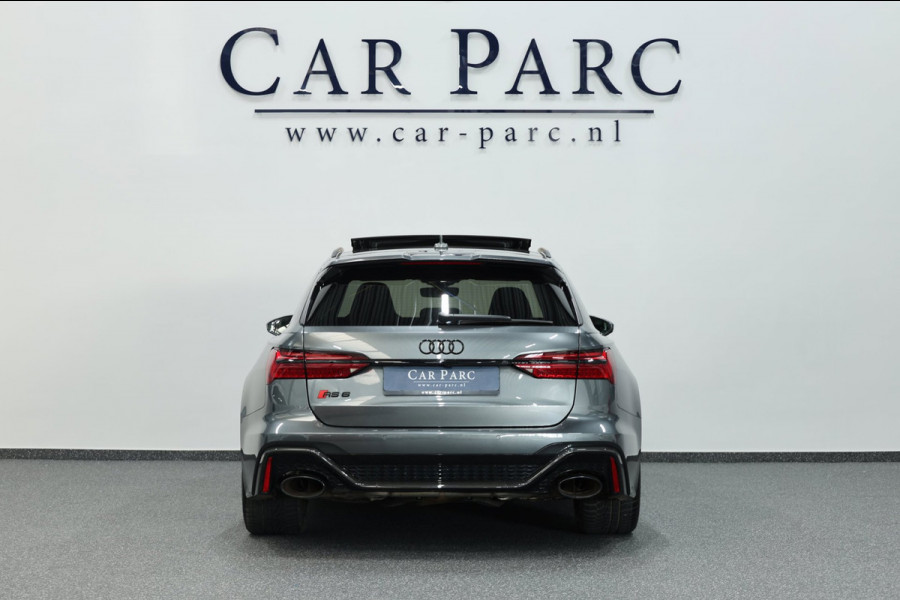 Audi RS6 Avant 4.0 TFSI quattro 600+PK BTW/KERAMISCH/SOFTCLOSE/VIRTUAL/B&O 3D/ACHTERASB/SFEER/PANO/22"/360 CAM/12 MND GARANTIE!