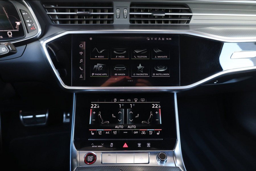 Audi RS6 Avant 4.0 TFSI quattro 600+PK BTW/KERAMISCH/SOFTCLOSE/VIRTUAL/B&O 3D/ACHTERASB/SFEER/PANO/22"/360 CAM/12 MND GARANTIE!