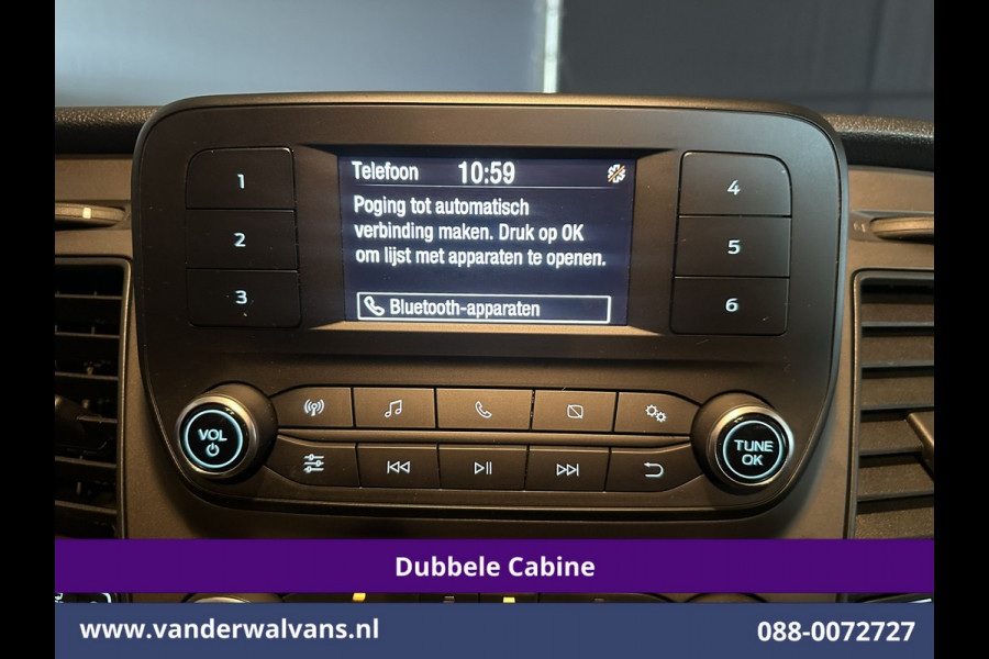 Ford Transit Custom 2.0 TDCI 130pk L2H1 Dubbele Cabine Euro6 inrichting | Airco | 6-Zits | LED | Cruisecontrol | Parkeersensoren Achterklep, 2800kg Trekvermogen