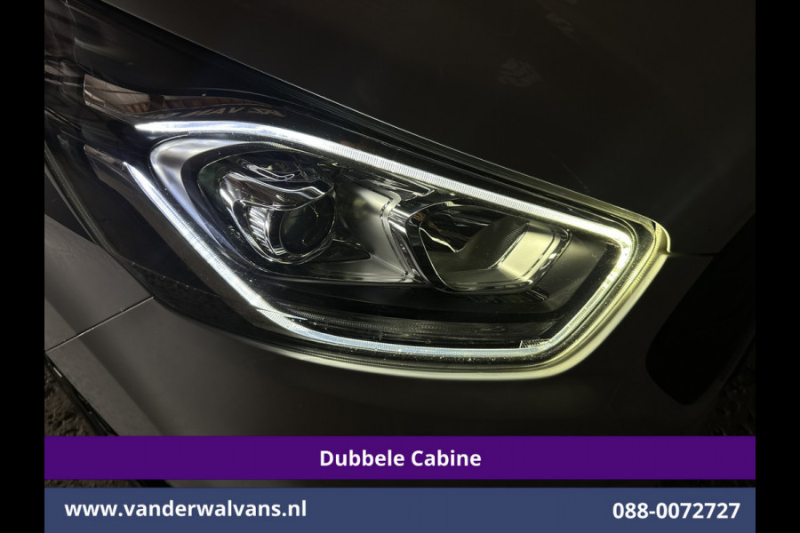 Ford Transit Custom 2.0 TDCI 170pk L2H1 Dubbele Cabine Euro6 Airco | 5-Zits | 2x Zijdeur | Camera | Navigatie | LED, Apple Carplay, Android Auto, Cruisecontrol, Verwarmde voorruit, Trekhaak, Parkeersensoren