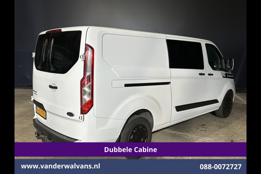 Ford Transit Custom 2.0 TDCI 170pk L2H1 Dubbele Cabine Euro6 Airco | 5-Zits | 2x Zijdeur | Camera | Navigatie | LED, Apple Carplay, Android Auto, Cruisecontrol, Verwarmde voorruit, Trekhaak, Parkeersensoren