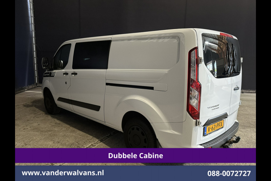 Ford Transit Custom 2.0 TDCI 170pk L2H1 Dubbele Cabine Euro6 Airco | 5-Zits | 2x Zijdeur | Camera | Navigatie | LED, Apple Carplay, Android Auto, Cruisecontrol, Verwarmde voorruit, Trekhaak, Parkeersensoren