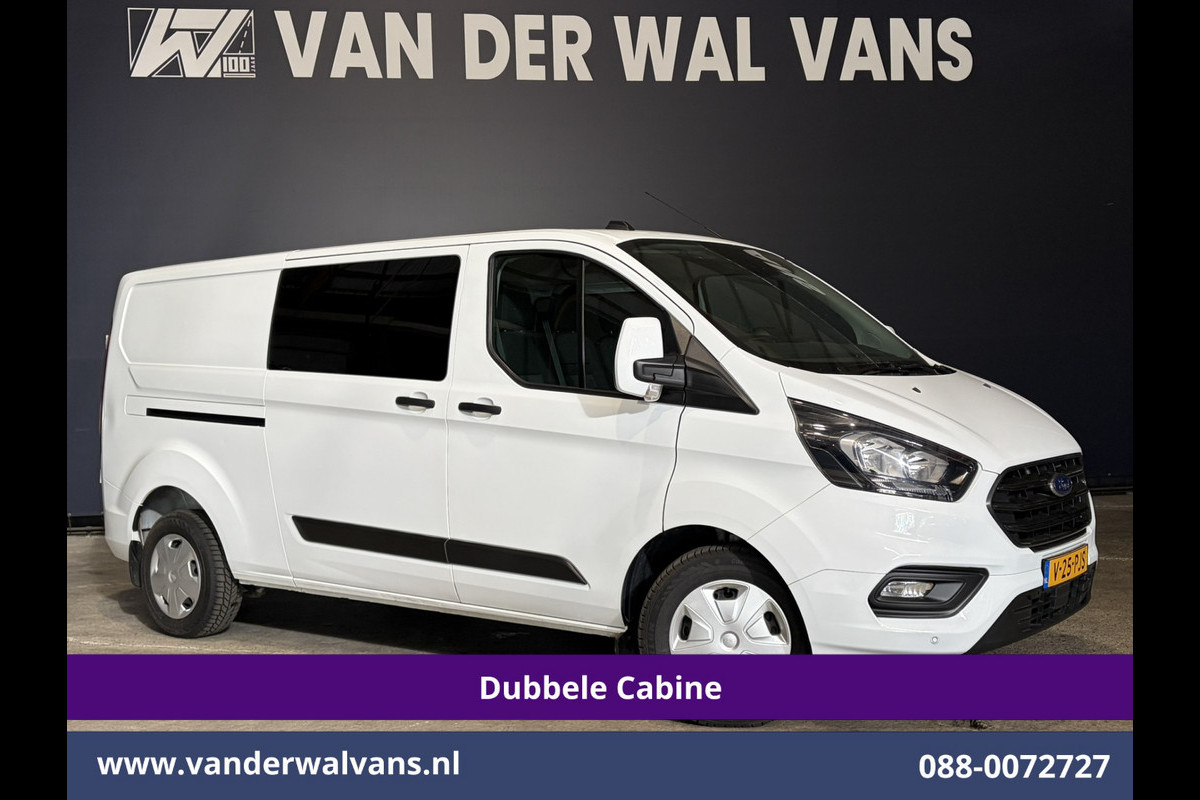 Ford Transit Custom 2.0 TDCI 131pk L2H1 Dubbele Cabine Euro6 Airco | 6-Zits | Cruisecontrol | 2550kg Trekhaak Verwarmde voorruit, Parkeersensoren